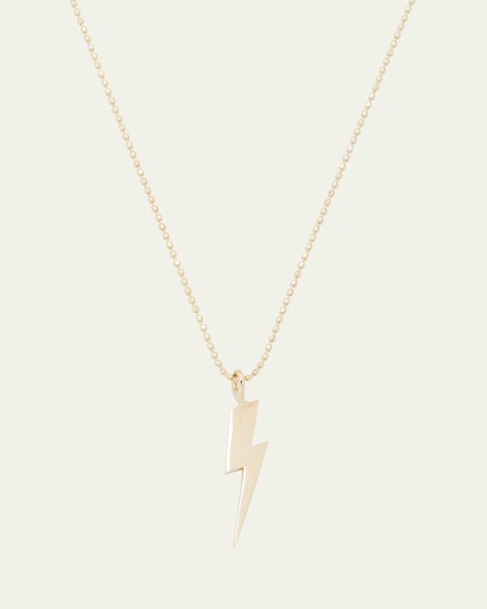 14k Pure Lightning Bolt Necklace